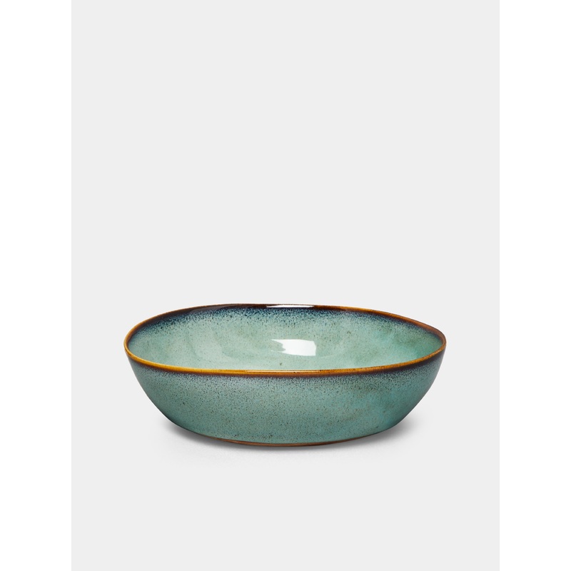 Hand-Glazed Ceramic Large Breakfast Bowls (Set of 6)