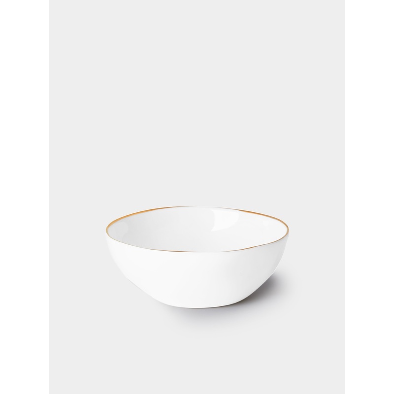 Hand-Painted 24ct Gold and Bone China Ice Cream Bowls (Set of 4)