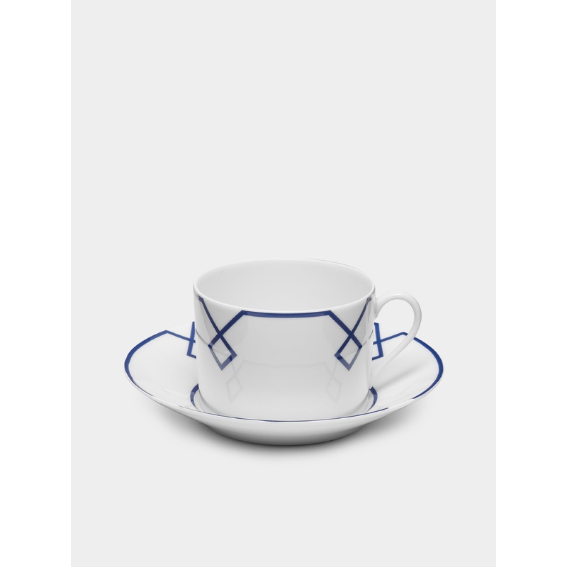 Naples Porcelain Teacup and Saucer