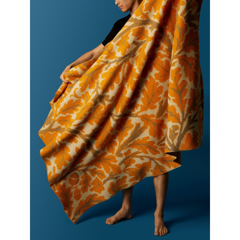 Oak Leaf Cashmere Blanket