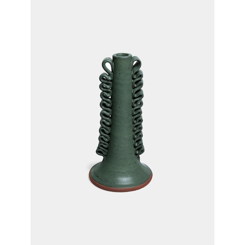 Ribete Hand-Glazed Ceramic Medium Candle Holder