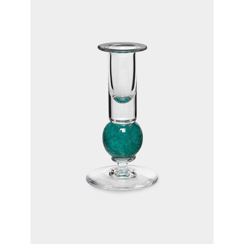 Stellar Hand-Blown Glass Candlesticks (Set of 2)
