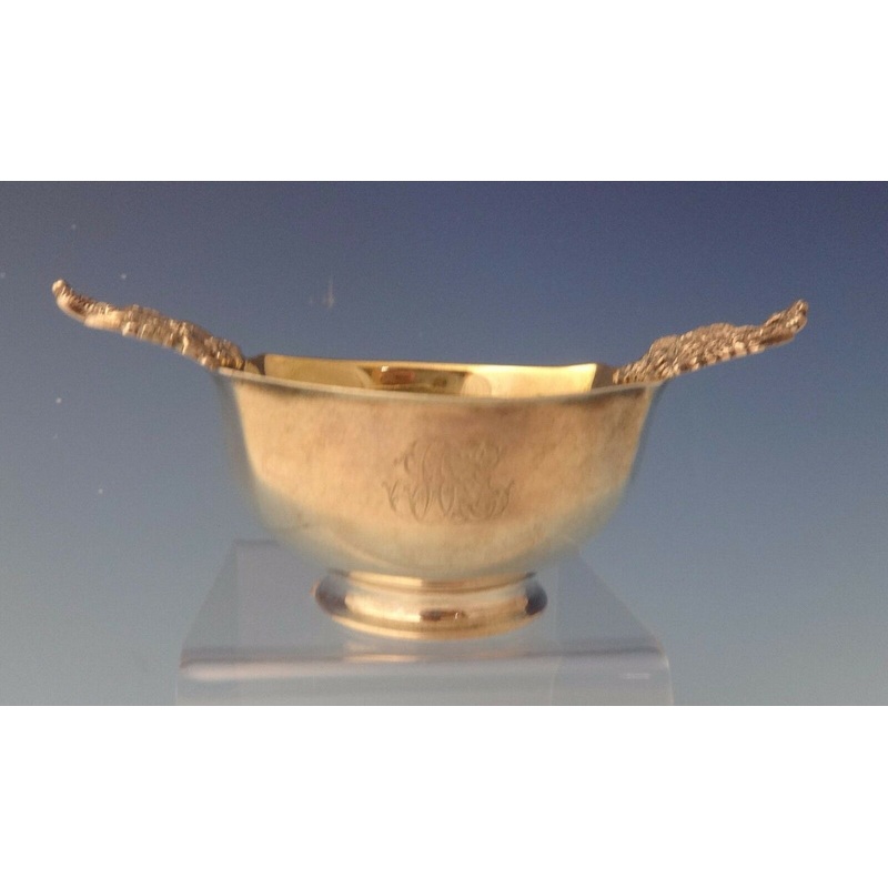 Tiffany & Co. Sterling Caviar / Salt Bowl Master with Birds GW Interior (#0110)