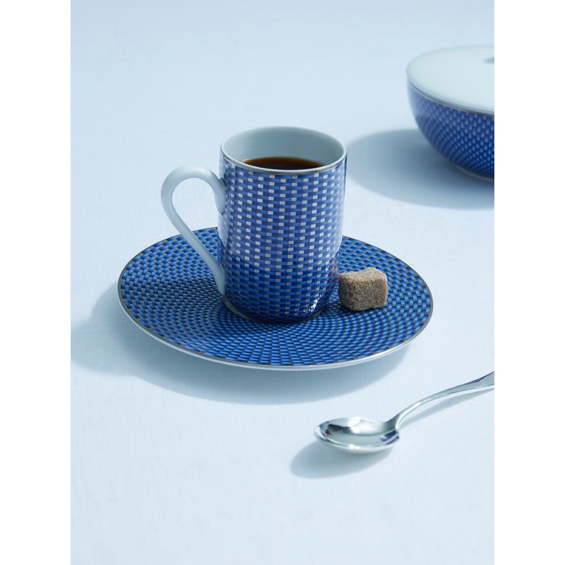 Trsor Bleu Porcelain Espresso Cup and Saucer