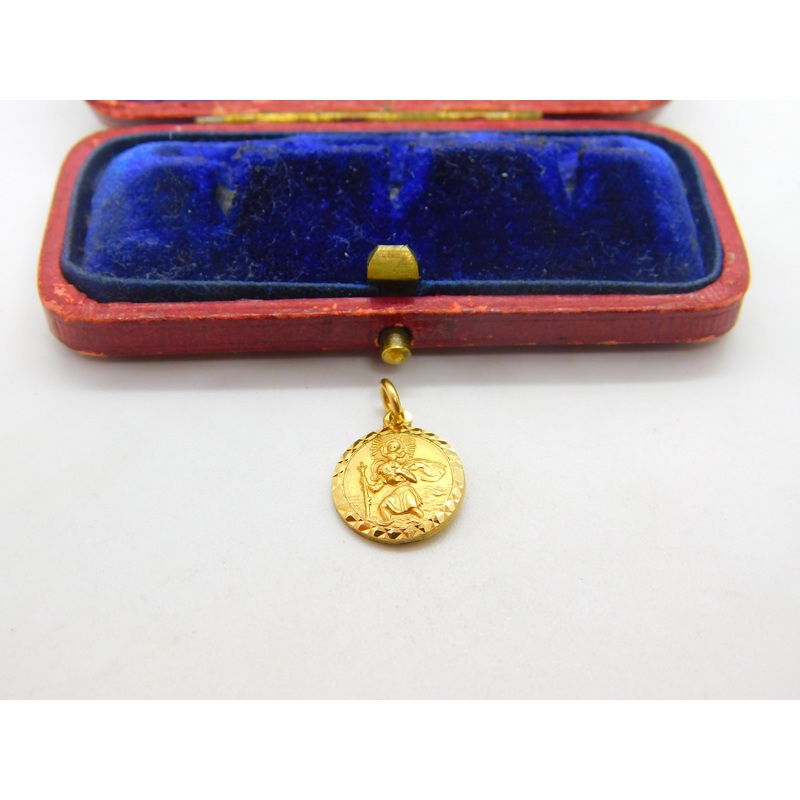 Georg Jensen 9ct Yellow Gold Charm or Pendant Vintage 1971 London with Travel