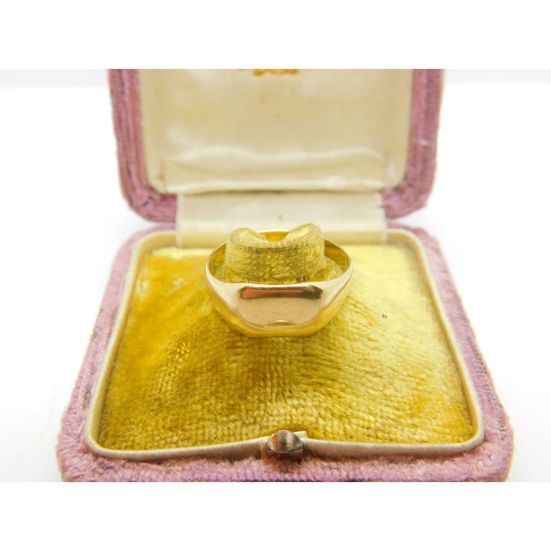 9ct Yellow Gold Essential Signet Ring Blank Antique c1920 Art Deco