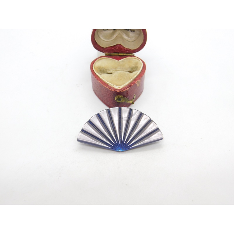 Ladies Fan Lea Stein Paris Brooch Pin Vintage c1960