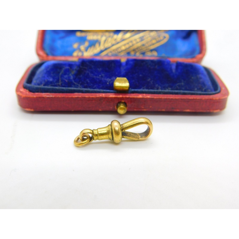 Victorian 15ct Yellow Gold Dog Clip Watch Chain Clasp Findings Antique c1890
