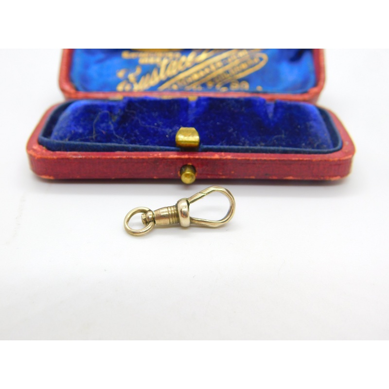Victorian 9ct Rose Dog Clip Watch Chain Clasp Finding Antique c1890