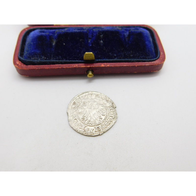 Medieval Polish Hammered 1/2 Grosz Coin Fine Condition 1492 Gothic