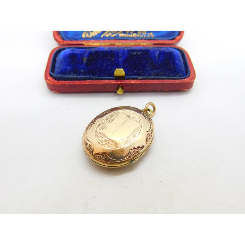 Victorian 9ct Rose Gold B&F Book Pattern Double Locket Pendant c1890 Antique