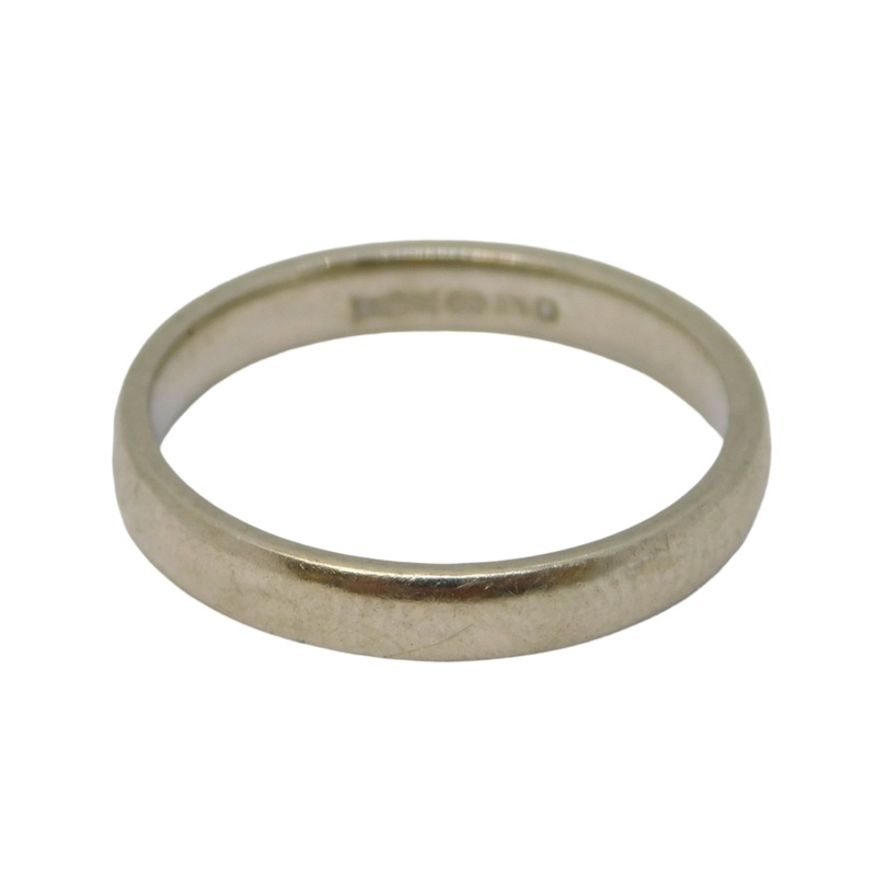 9ct White Gold Wedding Band Ring Vintage c2000 London B. Bros