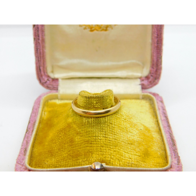 9ct Yellow Gold Essential Wedding Band Ring 1948 Birmingham Vintage