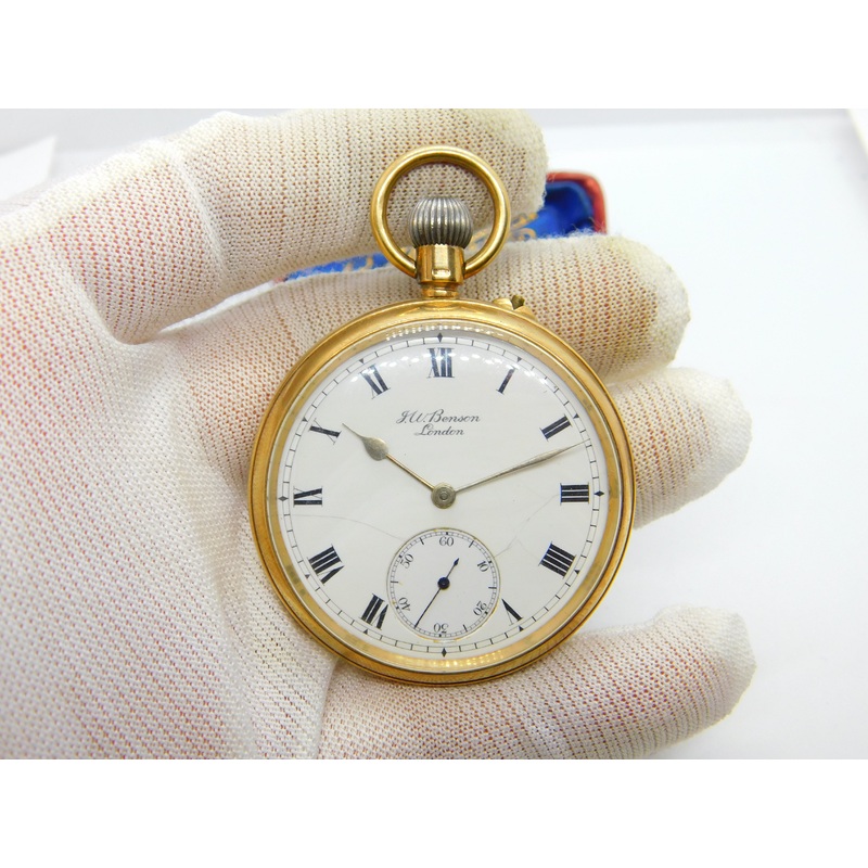 Victorian Gents 9ct Yellow Gold Manual Wind Pocket Watch 1872 London Antique
