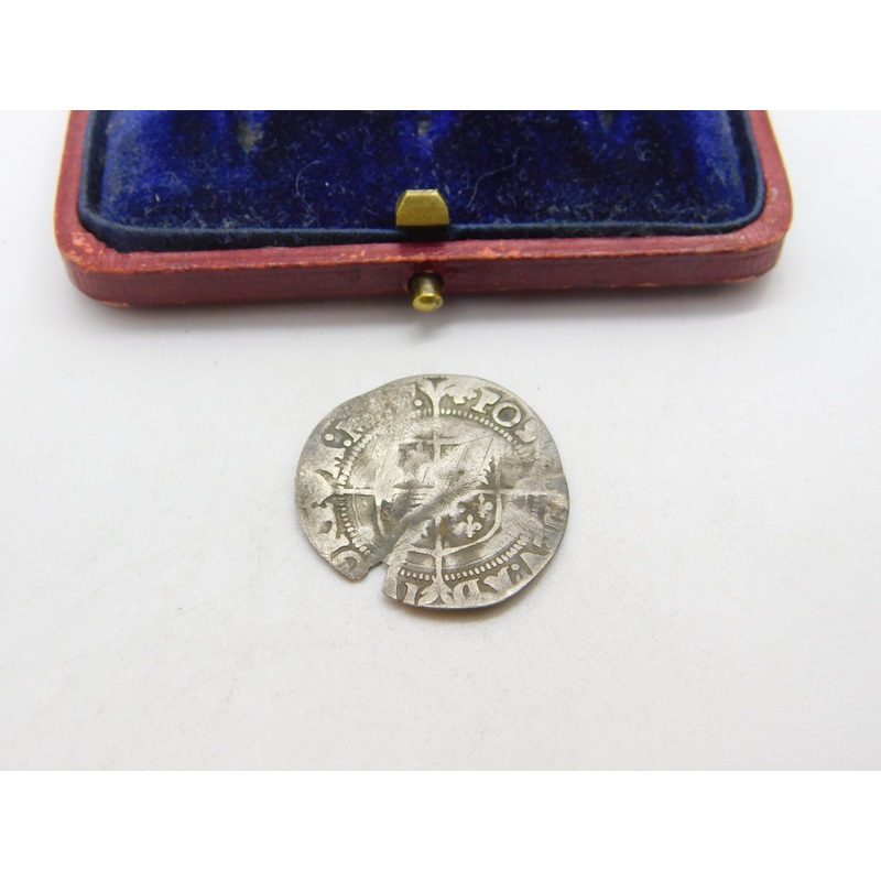 Early Milled Queen Elizabeth I Shilling Coin 1558-1603 Worn Condition Antique
