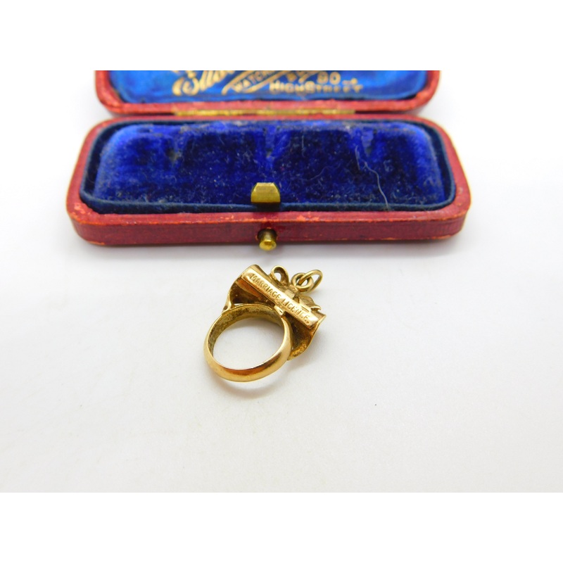 Marriage Licence 9ct Yellow Gold Charm or Pendant with Stanhope Vintage 1965