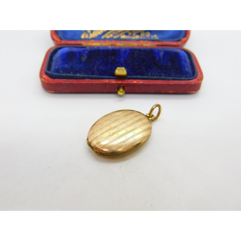 Victorian 9ct Gold Back & Front Double Locket Pendant Antique c1900