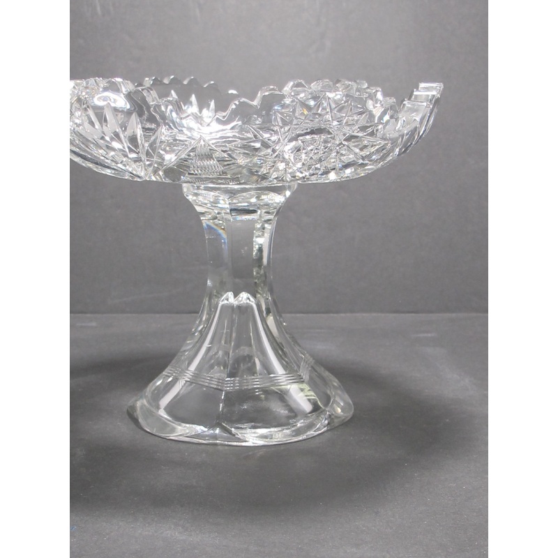American Brilliant Period Cut Glass compote