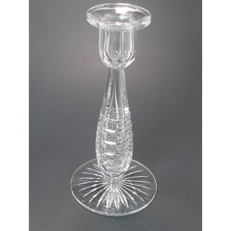 Candlestick American Brilliant Period hand Cut Glass Antique Tear drop
