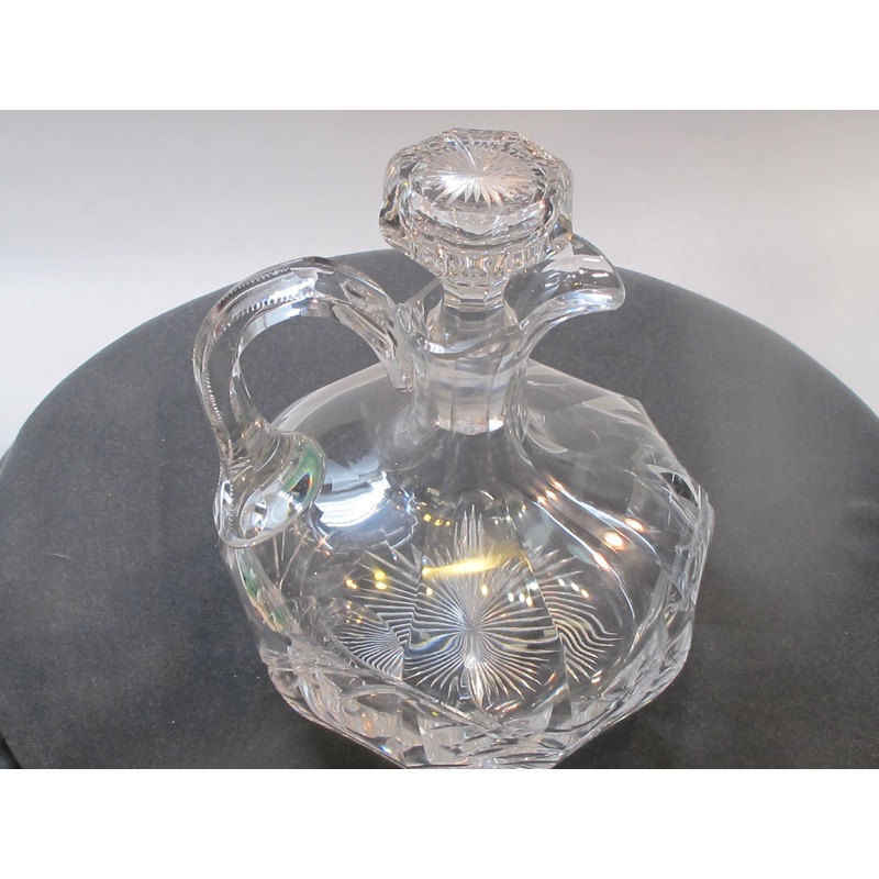 Signed Hawkes ABP decanter American Brilliant Period hand Cut Glass