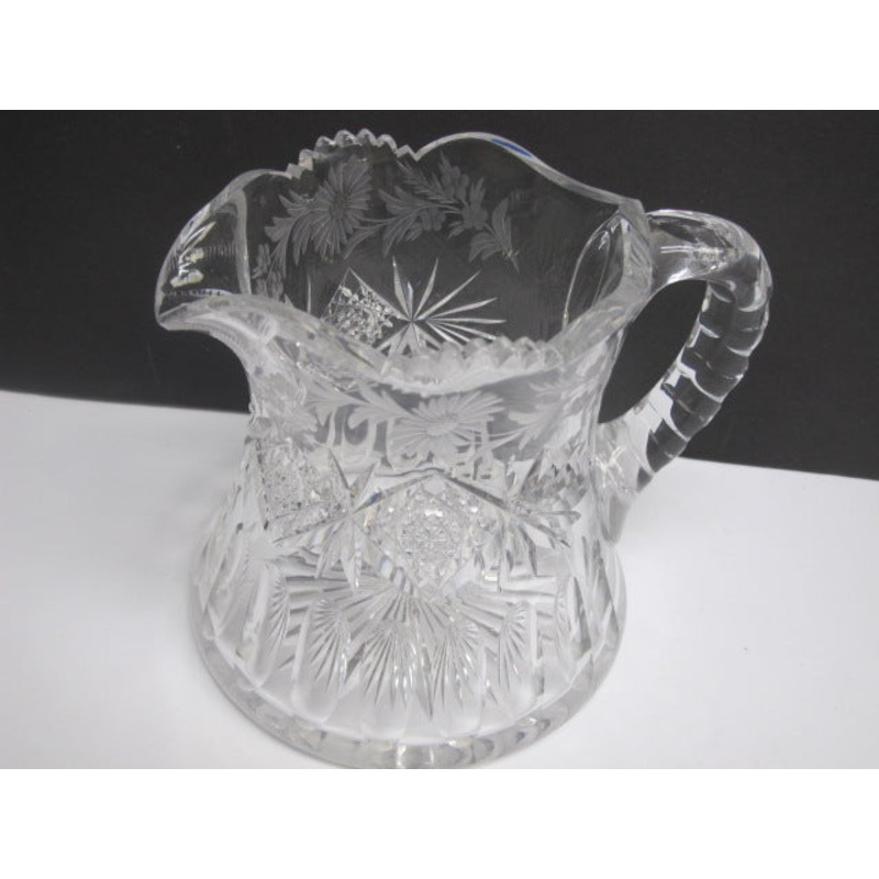 Signed Sinclaire ABP cut glass pitcher