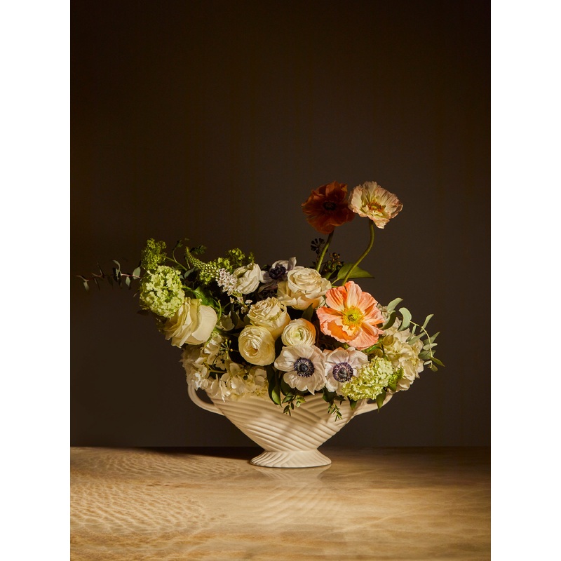 1930-1940 Ribbed Vase with Handles