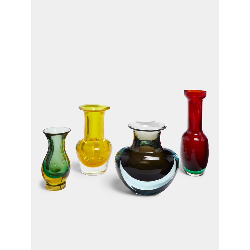 1930s Flavio Poli Seguso Vetri D'Arte Sommerso Vase (Set of 4)
