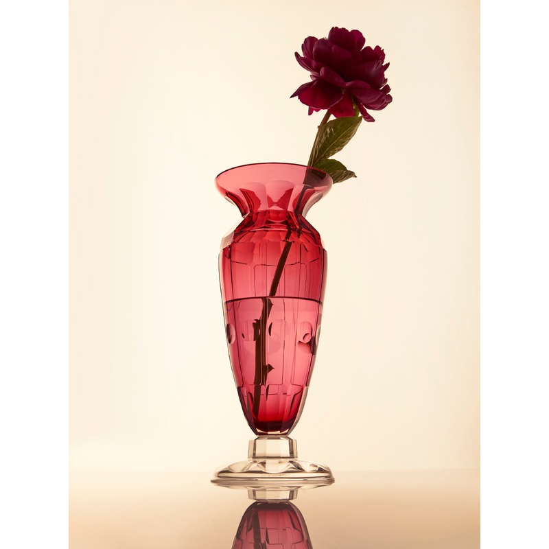1930s Moser Cut Crystal Vase
