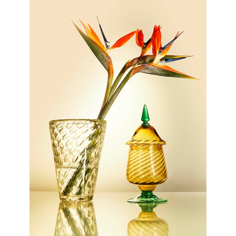 1950s Ercole Barovier Murano Glass Vase