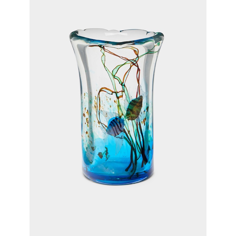 1950s Mazzuccato Murano Glass Aquarium Vase