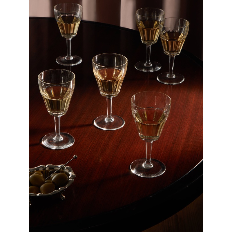 1950s Val Saint Lambert Cut Crystal Wine Goblets (Set of 10)