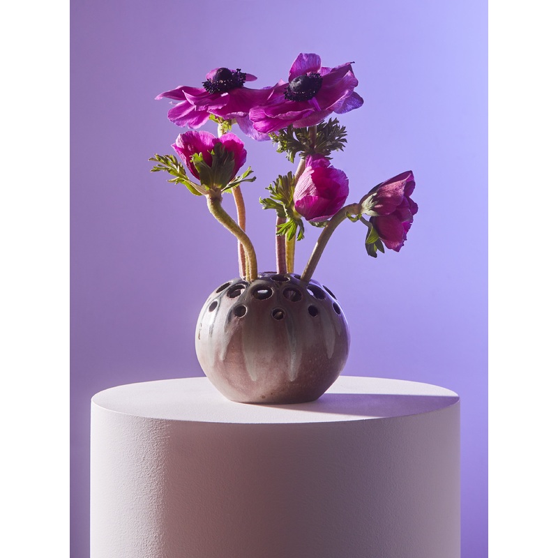 1960s Accolay Ceramic Round Bud Vase