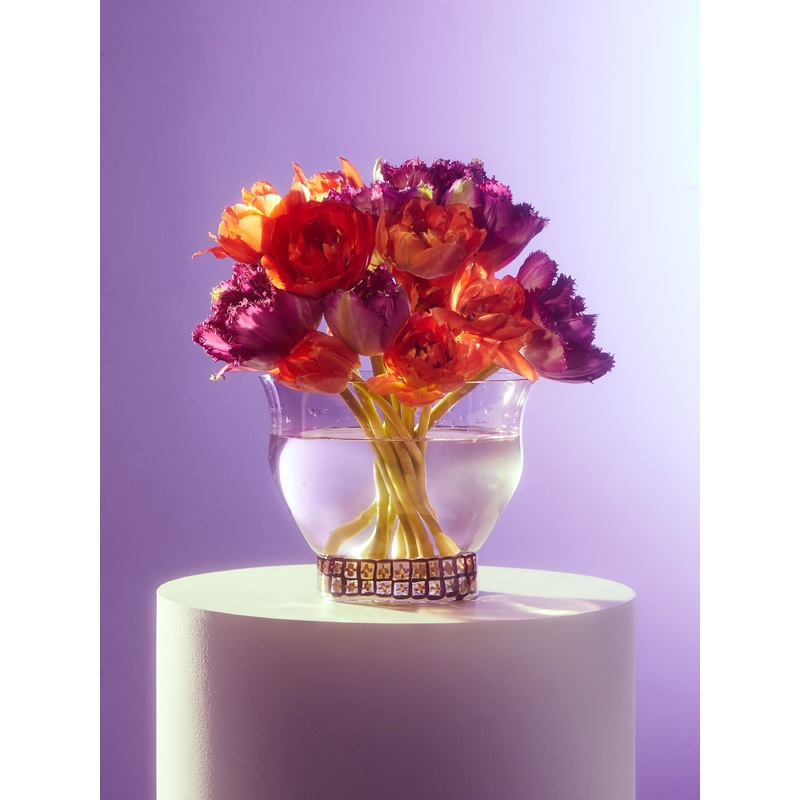 1970s Barbini Murrina Murano Glass Vase
