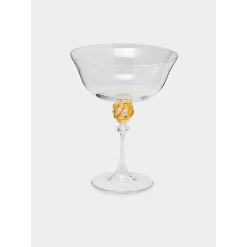 A/81 Hand-Blown Murano Glass Champagne Coupe