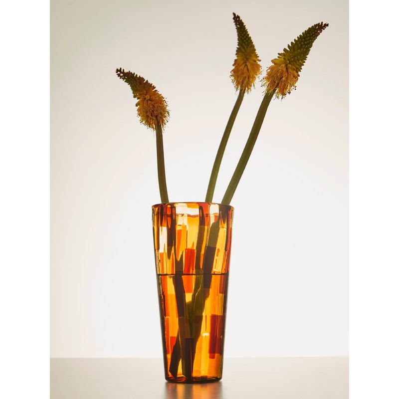 Acquamarina Hand-Blown Murano Glass Vase