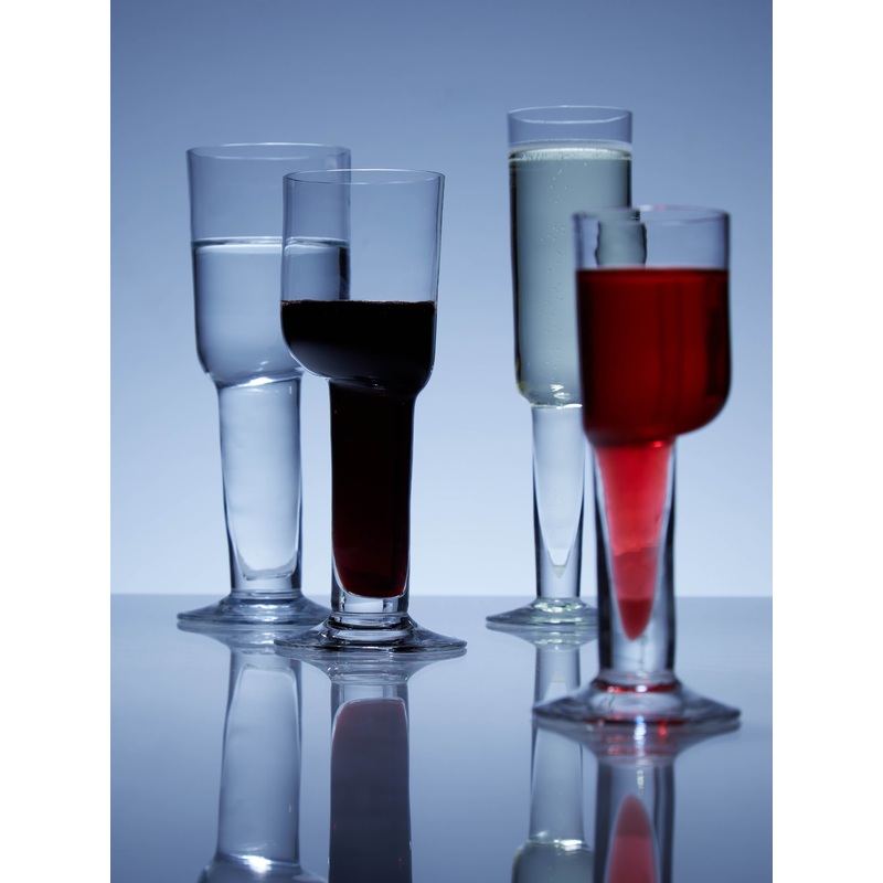 Asymmetric Hand-Blown Murano Wine Glass