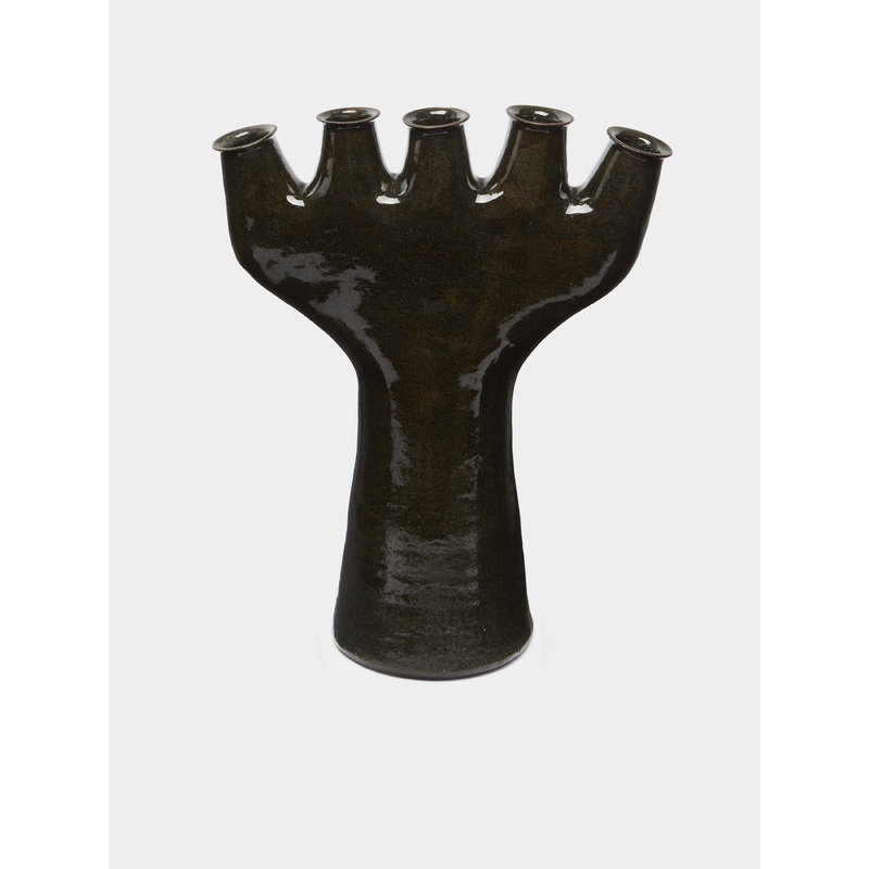Five-Spouted Hand Ceramic Tall Vase