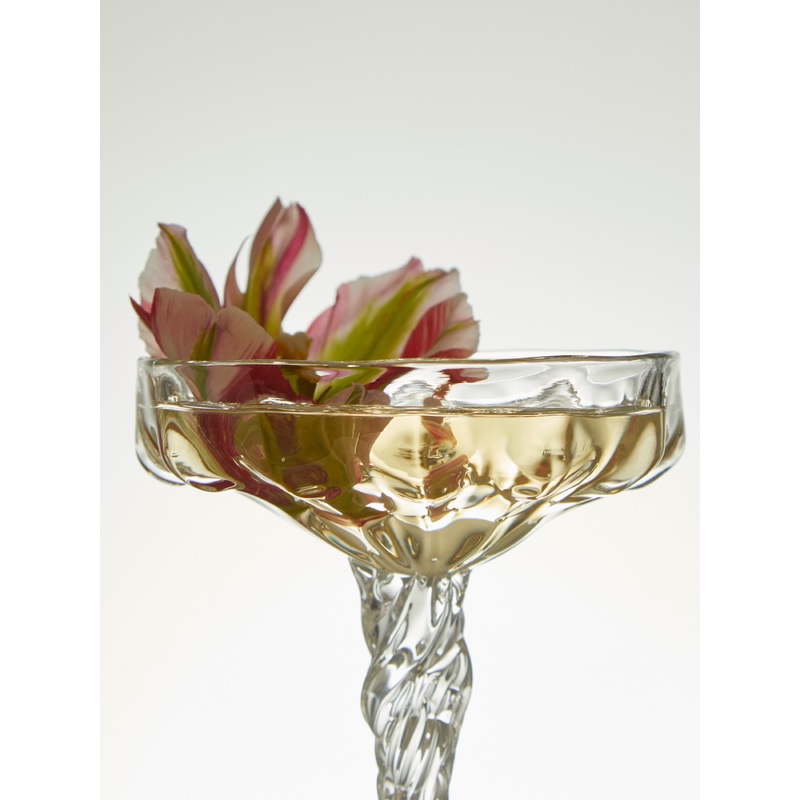 Hand-Blown Crystal Champagne Coupe