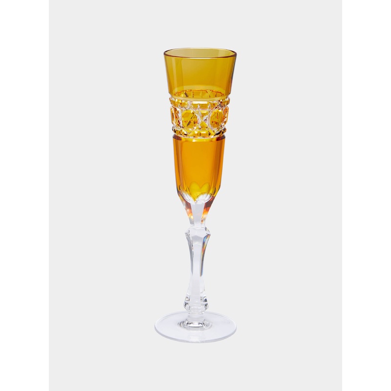Jacquard Hand-Blown Crystal Champagne Flute