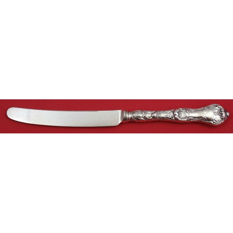 Les Cinq Fleurs by Reed and Barton Sterling Tea Knife Serrated Plated Blade