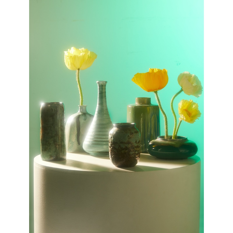 Mid-Century Artist Pottery Ceramic Bud Vases (Set of 6)