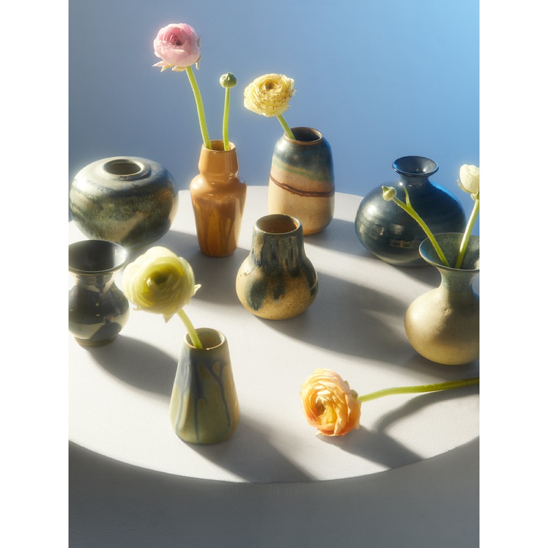 Mid-Century Studio Pottery Ceramic Bud Vases (Set of 8)