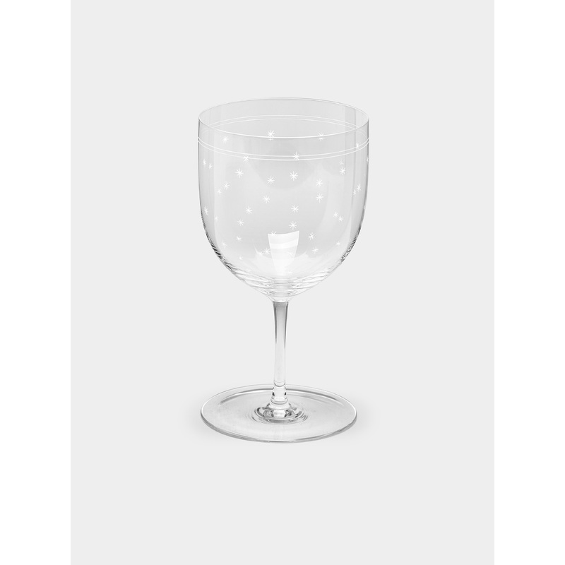 Rothschild Stars Hand-Engraved Crystal Red Wine Glass