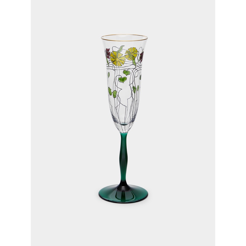 Serenade Hand-Painted Crystal Champagne Flute