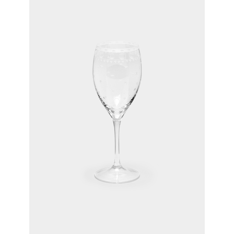 Staro Hand-Engraved Crystal White Wine Glasses (Set of 6)