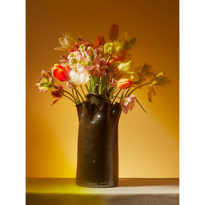 Wavy Ceramic Tall Tulipiere