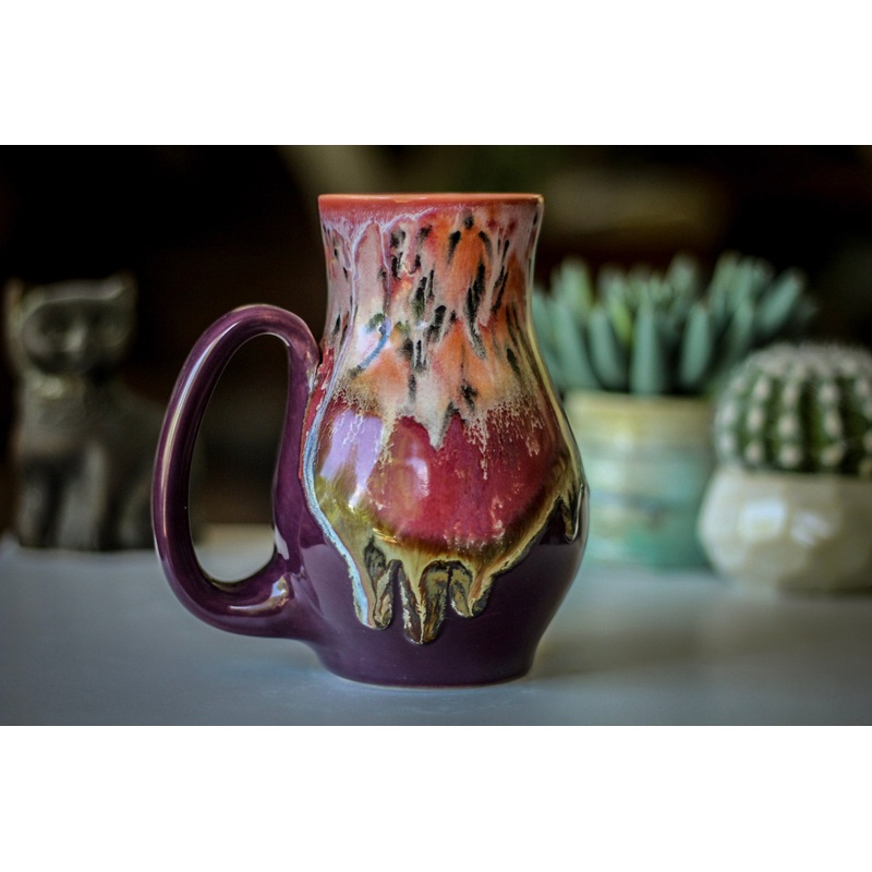 03-A Coral Mountain Meadow Barely Flared Mug - TOP SHELF, 22 oz.