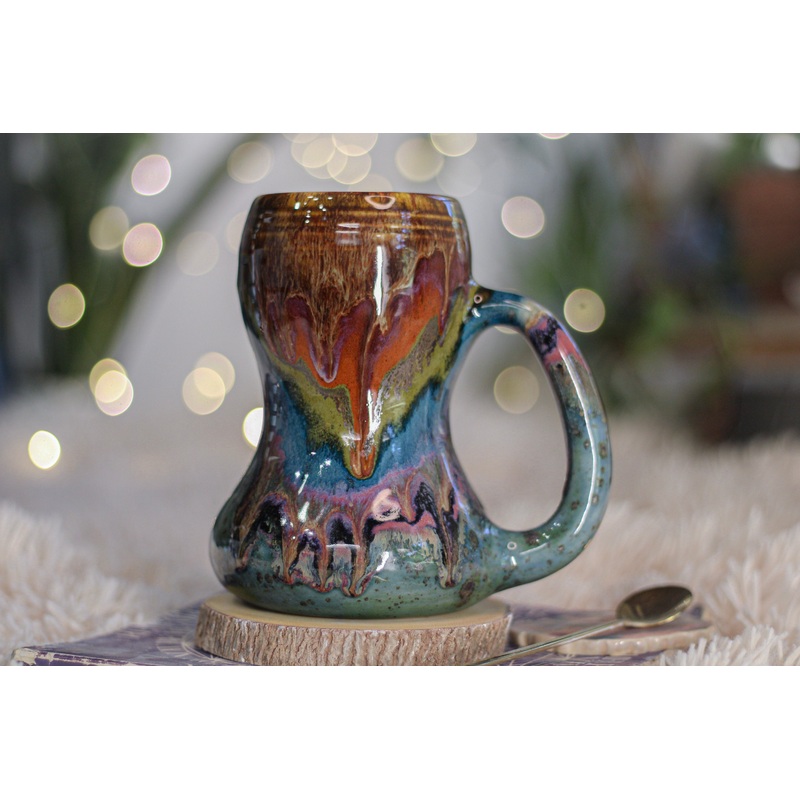 05-B Magenta Haze Textured Gourd Mug - TOP SHELF, 22 oz.