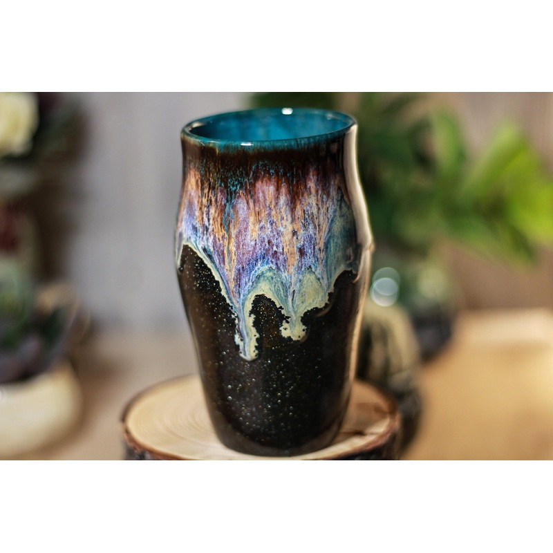 07-D Electric Wave Beer Cup - TOP SHELF,13 oz