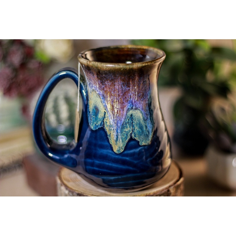 08-D Electric Wave Flared Notched Mug - TOP SHELF, 14 oz